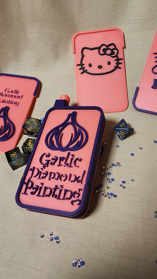 Cute Pink Kitty Diamond Art Tray