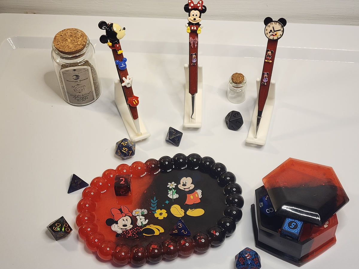 Mickey & Minnie Diamond Painting Tweezer, Tray and Container Complete Set