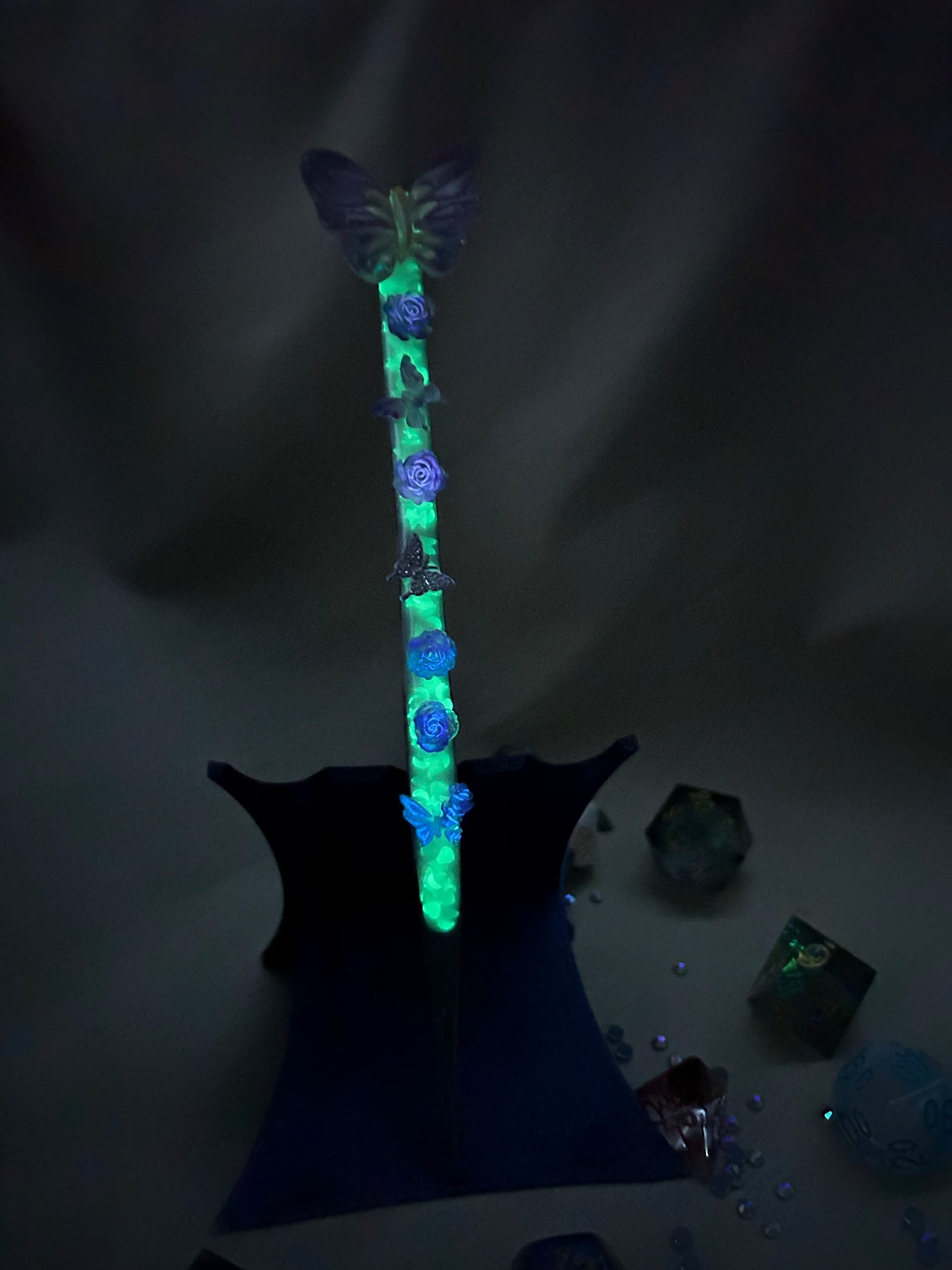 Glow In The Dark Long Pointed Butterfly Tweezers