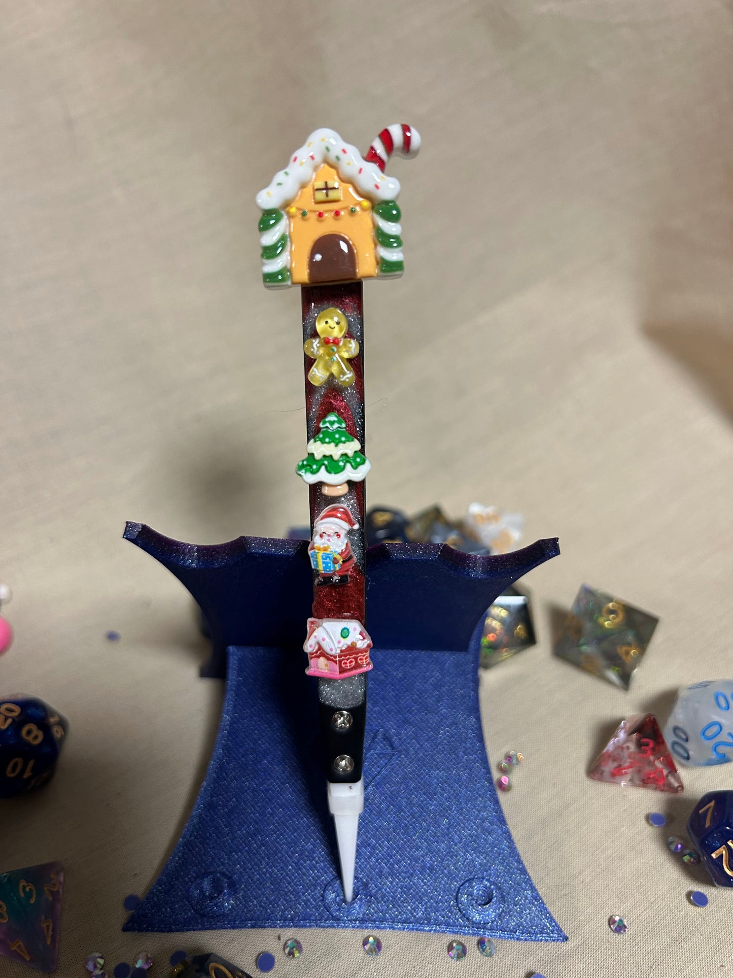 Ceramic Ginger Bread House Christmas Tweezers