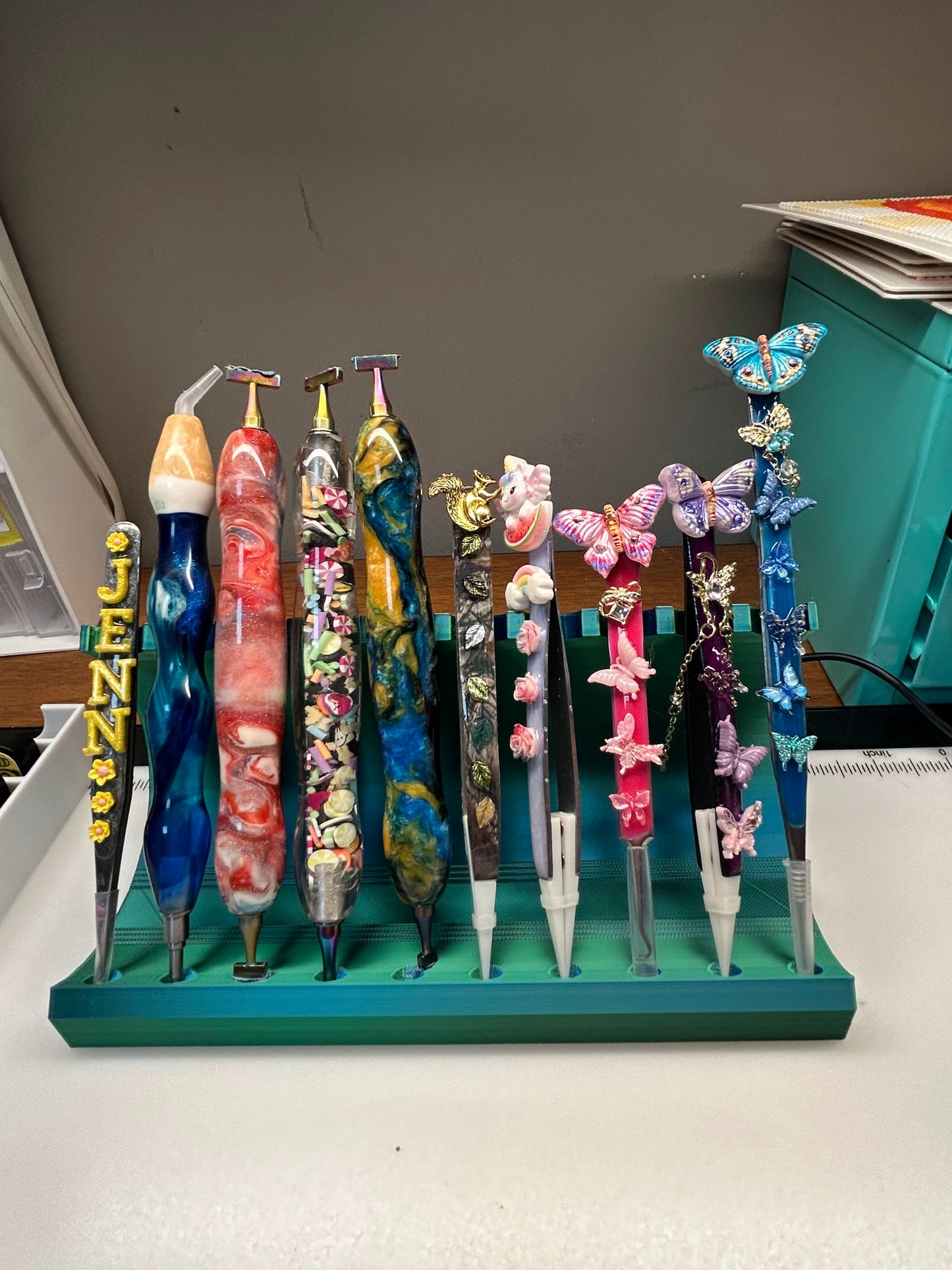 10 Slot Pen Or Tweezer Holder