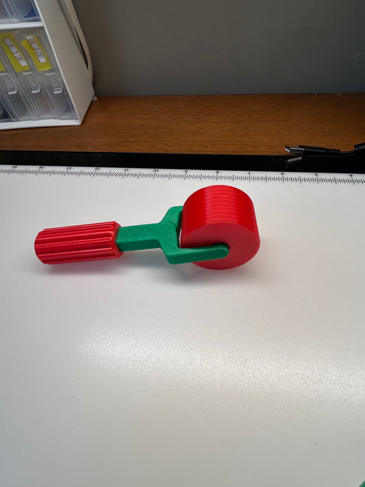 3-D Christmas Colors Printed Diamond Art Roller Straightening Tool