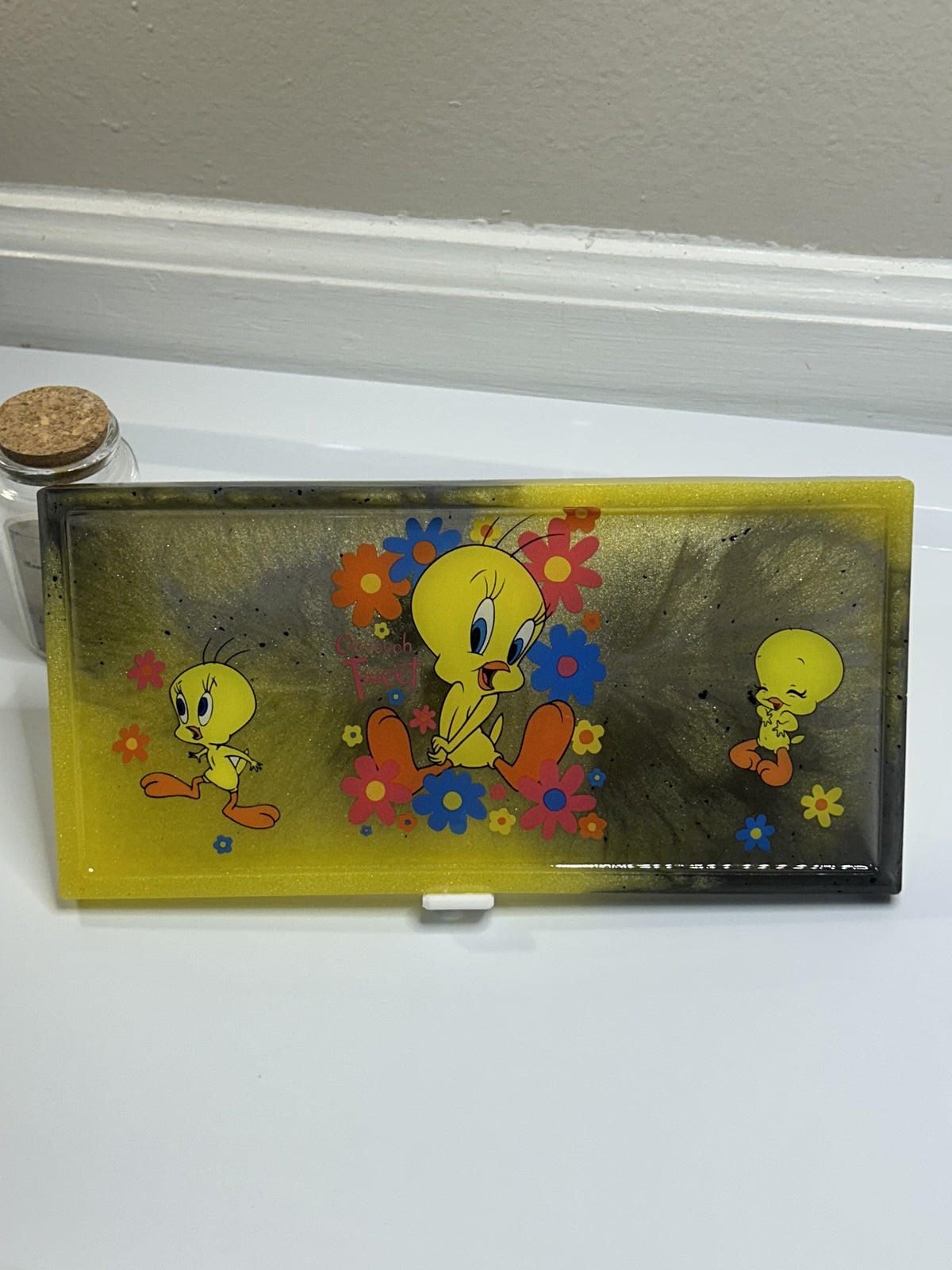 Tweety Bird Floral Glitter Large Resin Tray - photo 3