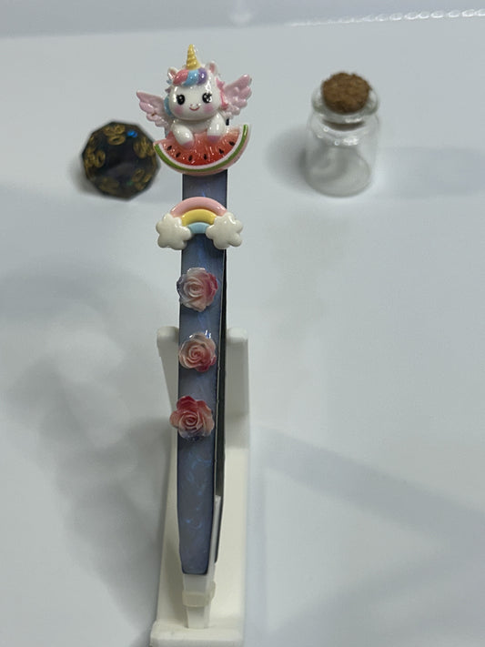 Whimsical Unicorn Watermelon Floral Ceramic Tweezers