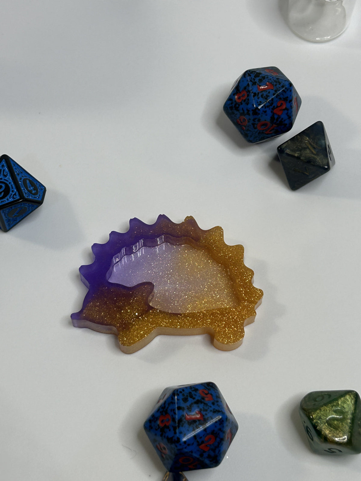 Blue Numbered Polyhedral Cover Minder
