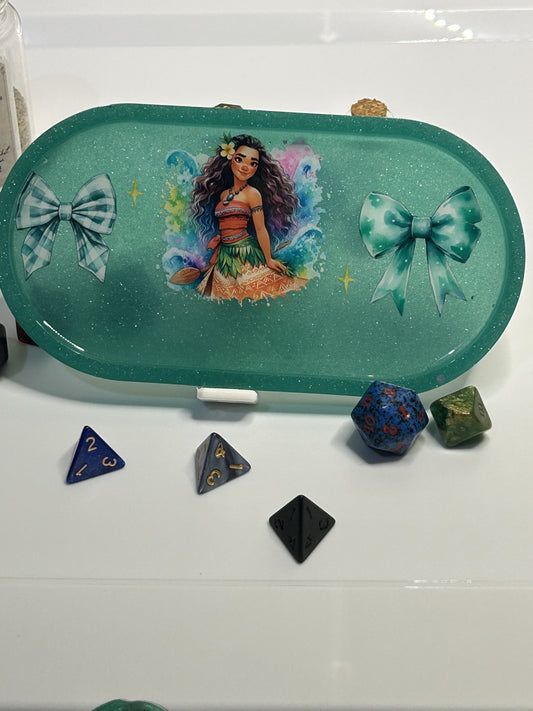 Moana Ocean Teal Medium Resin Tray