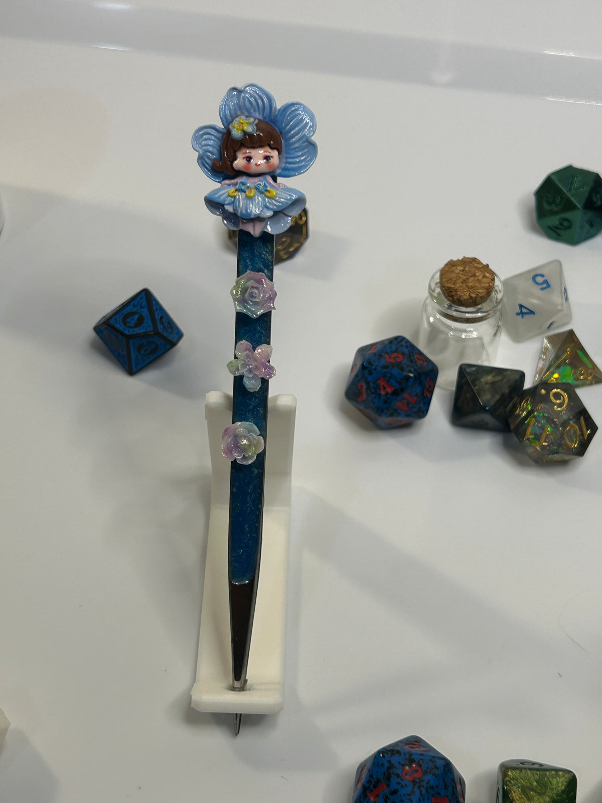 Blue Floral Fairy Doll Diamond Painting Tweezers