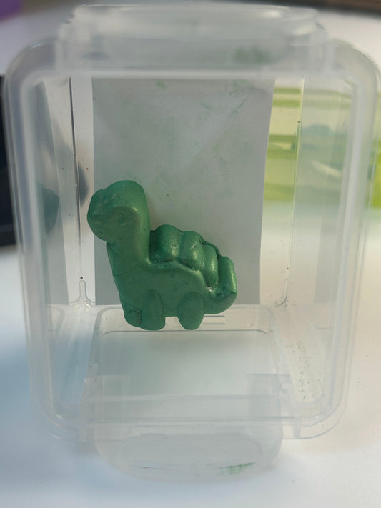 Mikey the Green Brachiosaurus Dinosaur Putty With White Container