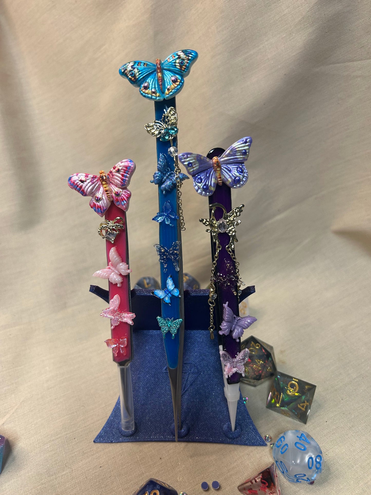 Set Of Three Glow In The Dark Butterflies