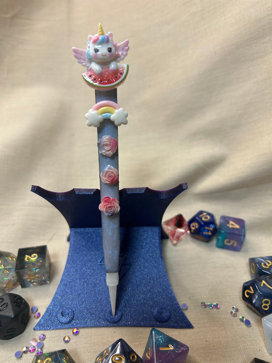 Unicorn Rainbow Ceramic Tweezer With FLowers